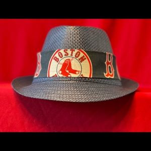 Blue Boston red socks fedora